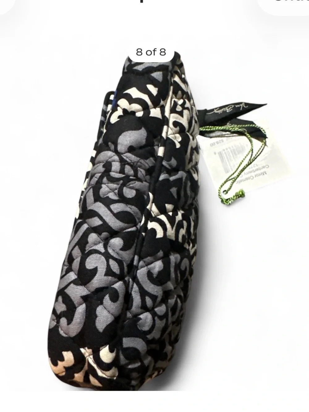 Vera Bradley Quilted Black & white Patterned Cosmetic Bag